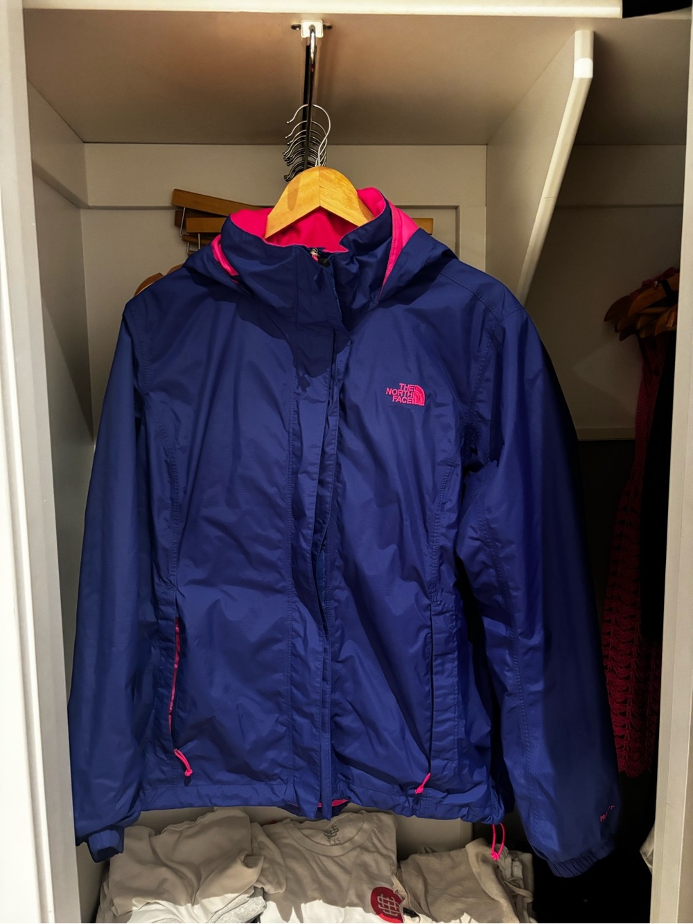 The North Face Blue and Pink Jacket